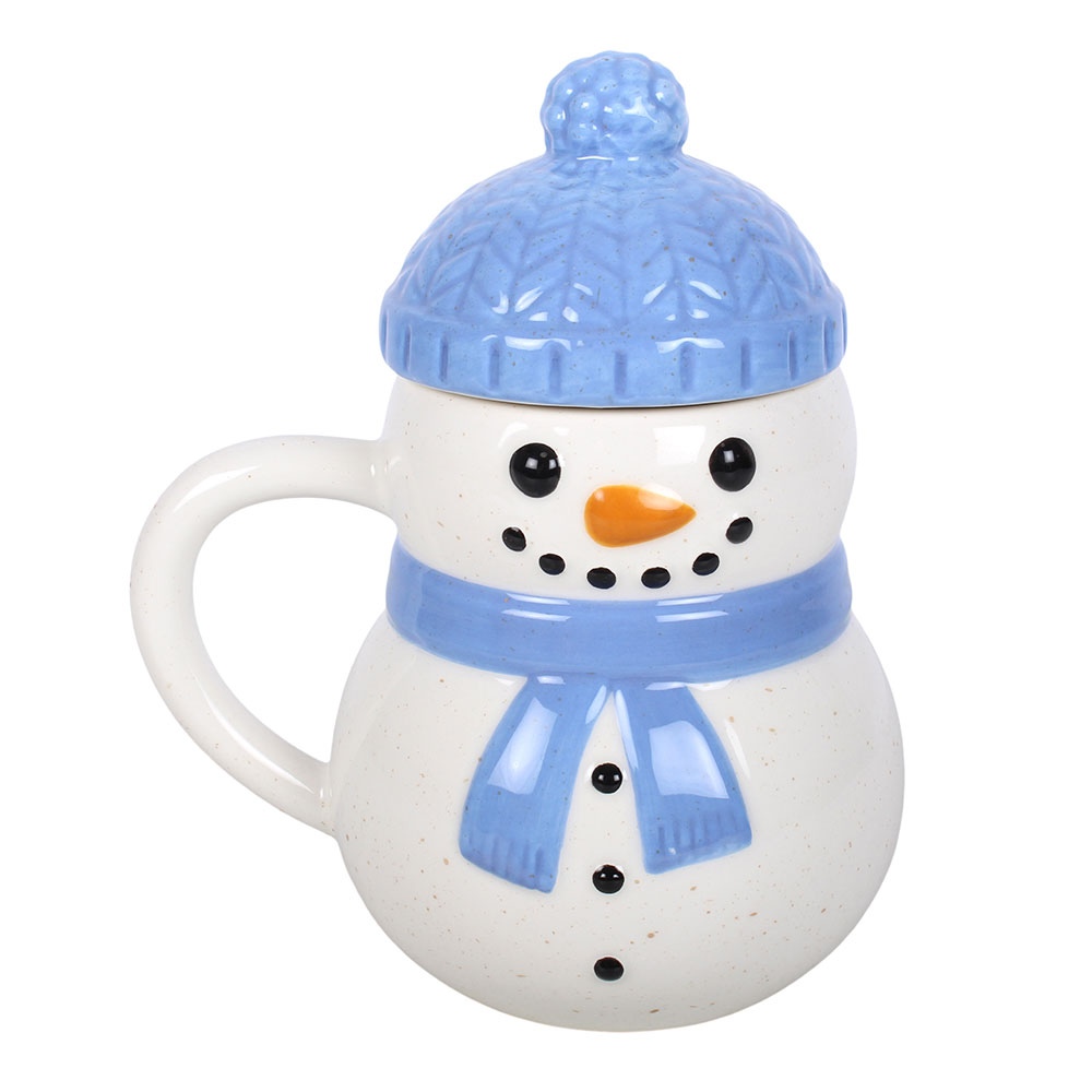 Something Different - Winter Snowman Lidded Mok/beker - Multicolours